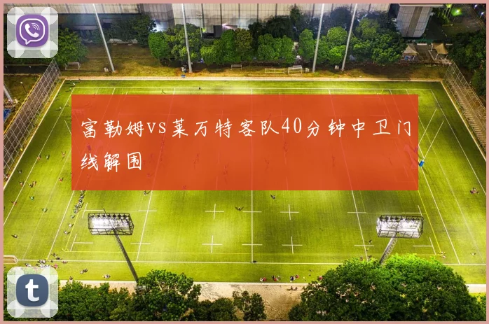 富勒姆vs莱万特客队40分钟中卫门线解围
